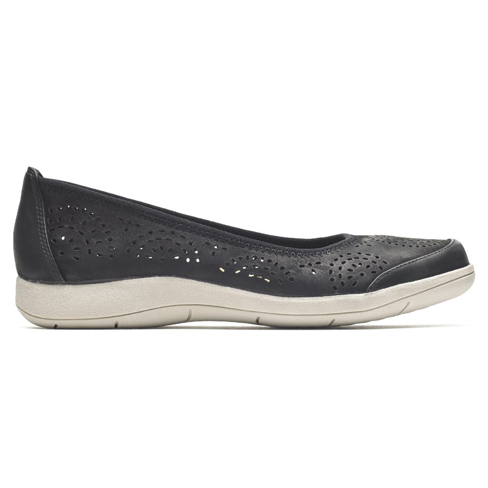 Rockport Singapore Womens Slip-On - Daisey Ballet Black - LE4938026